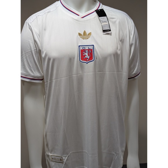 adidas Other - Adidas Olympique Lyonnais 75th Anniversary Tolisso 8 Jersey White Gold XL NEW